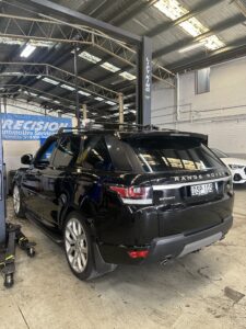 Independent Land Rover specialist in Rosebery performing an air suspension diagnostic and logbook service on a Range Rover Sport